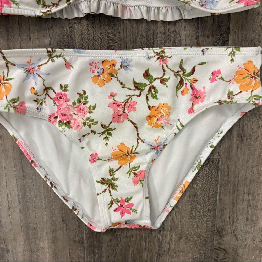 Janie and Jack Floral Two-Piece Bikini Set | Girls Size 14 - Picture 2 of 9